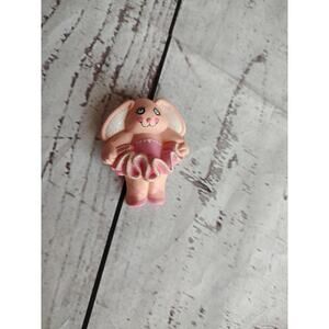 Vintage Easter Unlimited Inc. S. Lehman White Bunny Pin Pink Ballarina
